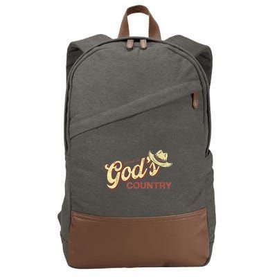 Vintage Get Me To God’s Country Funny Country Hat  Cotton Canvas Backpack