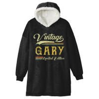 Vintage Gary Name Saying Gifts For Gary Birthday Hooded Wearable Blanket