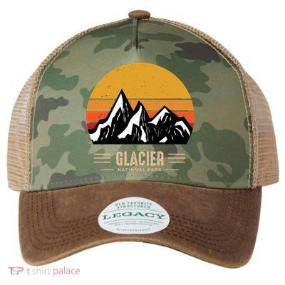 Vintage Glacier National Park Montana Outdoor Adventure Cute Gift Legacy Tie Dye Trucker Hat