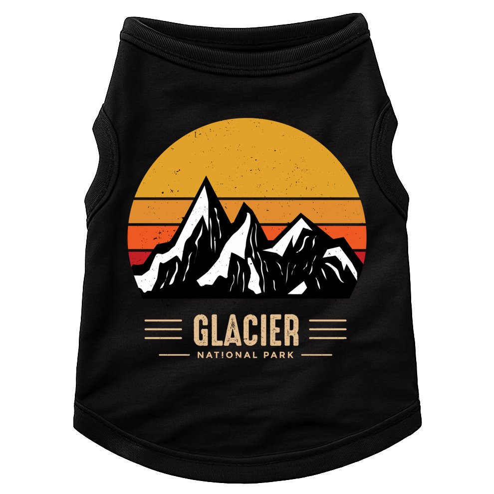 Vintage Glacier National Park Montana Outdoor Adventure Cute Gift Doggie Tank