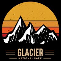 Vintage Glacier National Park Montana Outdoor Adventure Cute Gift Doggie Tank