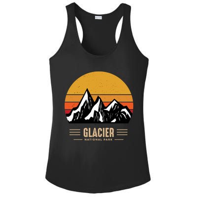 Vintage Glacier National Park Montana Outdoor Adventure Cute Gift Ladies PosiCharge Competitor Racerback Tank