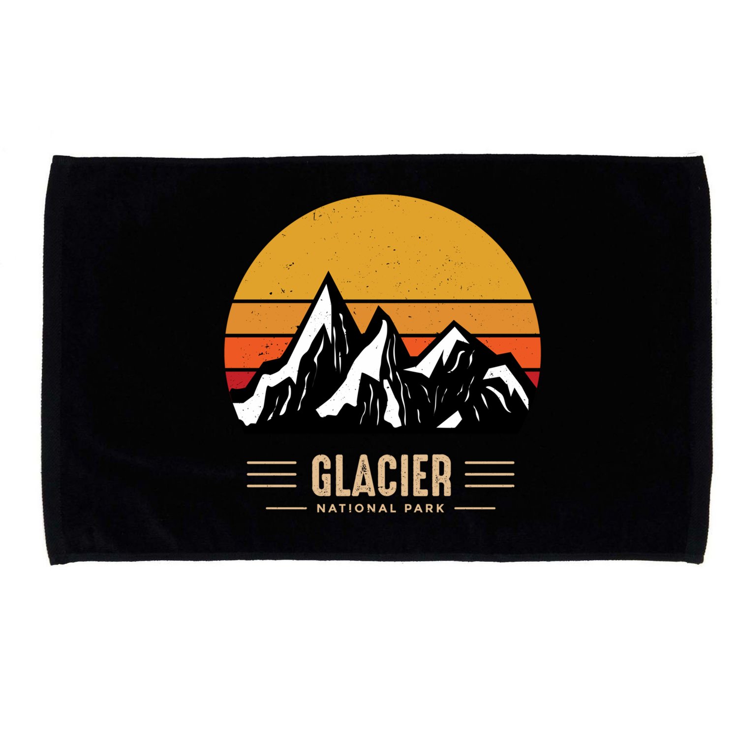 Vintage Glacier National Park Montana Outdoor Adventure Cute Gift Microfiber Hand Towel