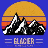 Vintage Glacier National Park Montana Outdoor Adventure Cute Gift Button