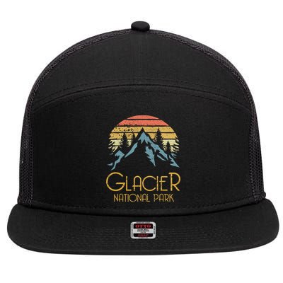 Vintage Glacier National Park Montana Retro Sweagift 7 Panel Mesh Trucker Snapback Hat