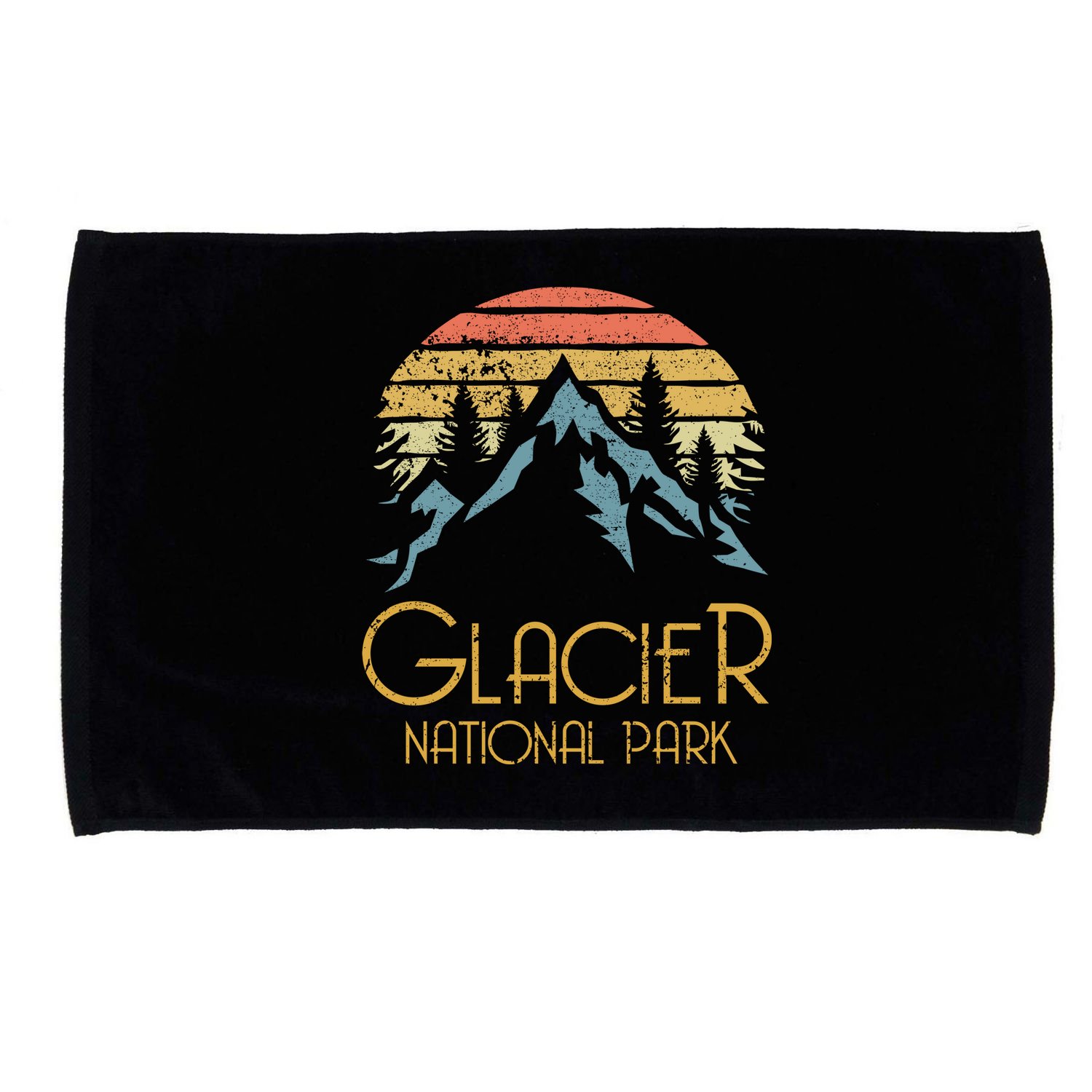 Vintage Glacier National Park Montana Retro Sweagift Microfiber Hand Towel