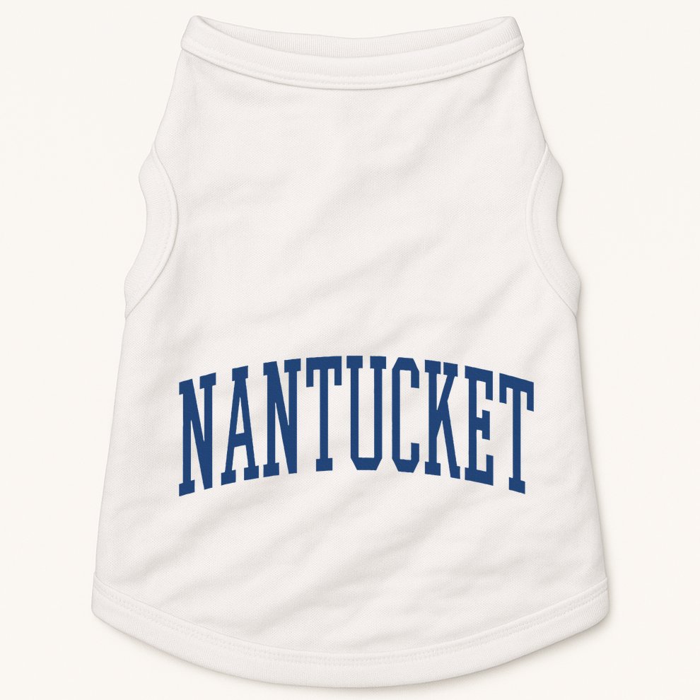 Varsity Grey Nantucket Doggie Tank