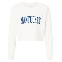Varsity Grey Nantucket Cropped Pullover Crew