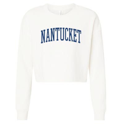 Varsity Grey Nantucket Cropped Pullover Crew