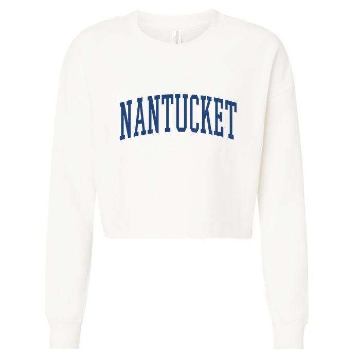 Varsity Grey Nantucket Cropped Pullover Crew