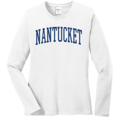 Varsity Grey Nantucket Ladies Long Sleeve Shirt