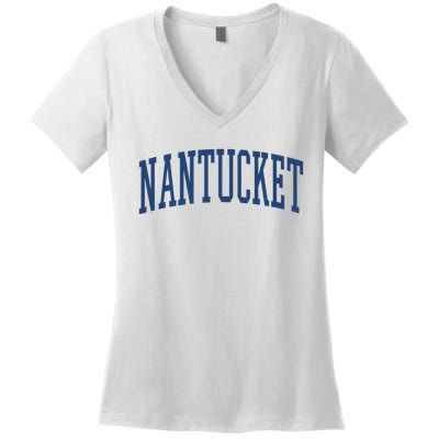 Varsity Grey Nantucket Women's V-Neck T-Shirt