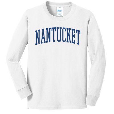 Varsity Grey Nantucket Kids Long Sleeve Shirt