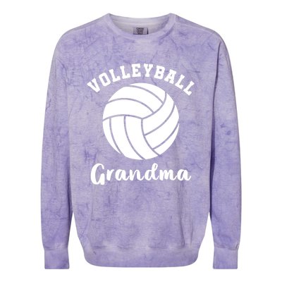 Volleyball Grandma Nana Matching Family Volleyball Team Colorblast Crewneck Sweatshirt