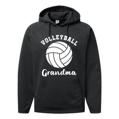 Volleyball Grandma Nana Matching Family Volleyball Team Performance Fleece Hoodie