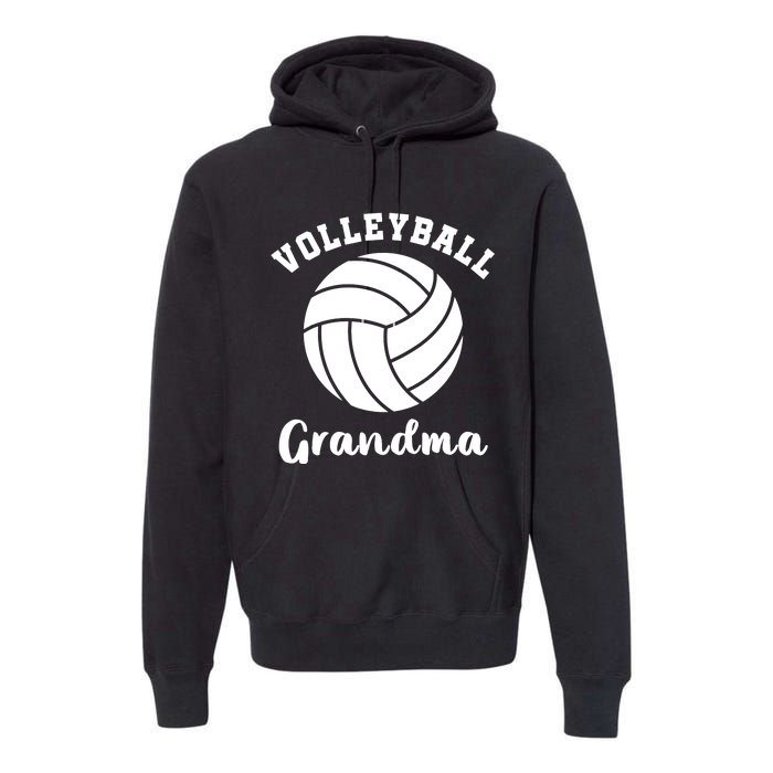 Volleyball Grandma Nana Matching Family Volleyball Team Premium Hoodie