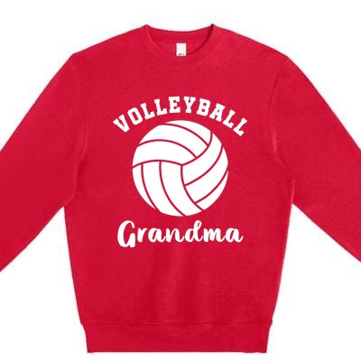 Volleyball Grandma Nana Matching Family Volleyball Team Premium Crewneck Sweatshirt