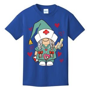 Valentine Gnomes Nurse Hearts Stethoscope Scrub Tops Gift Kids T-Shirt