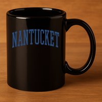 Varsity Grey Nantucket Cool Gift 11oz C Handle Ceramic Mug