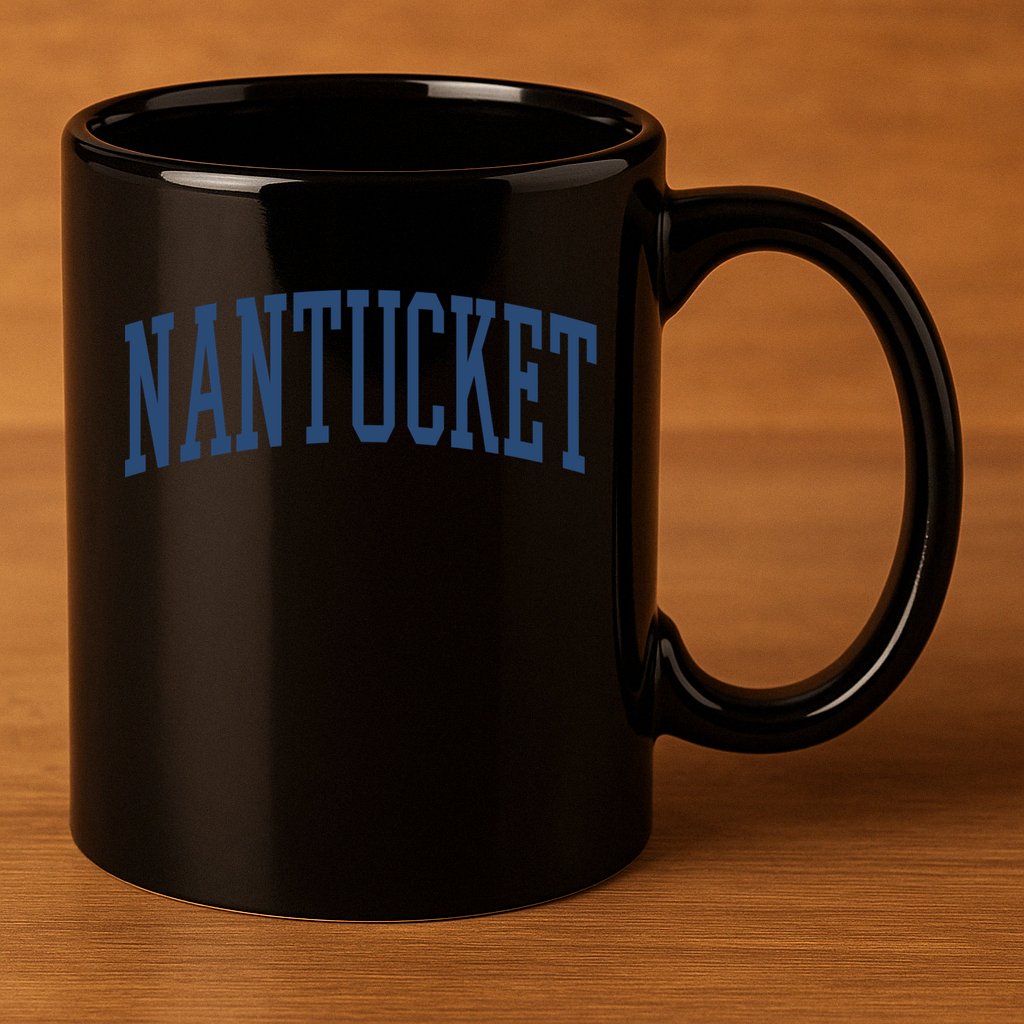 Varsity Grey Nantucket Cool Gift 11oz C Handle Ceramic Mug