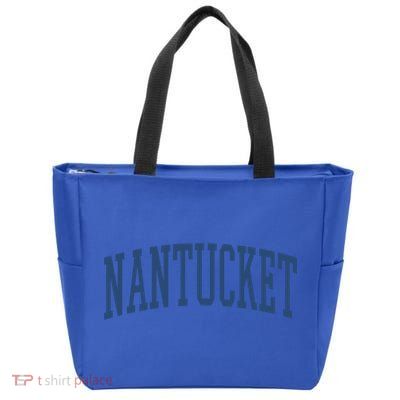 Varsity Grey Nantucket Cool Gift Zip Tote Bag