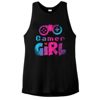 Video Game Nerd E Sport Gaming Girl Gamer Gift Ladies PosiCharge Tri-Blend Wicking Tank