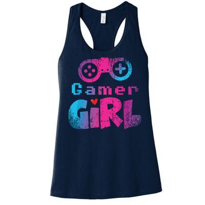 Video Game Nerd E Sport Gaming Girl Gamer Gift Women's Racerback Tank