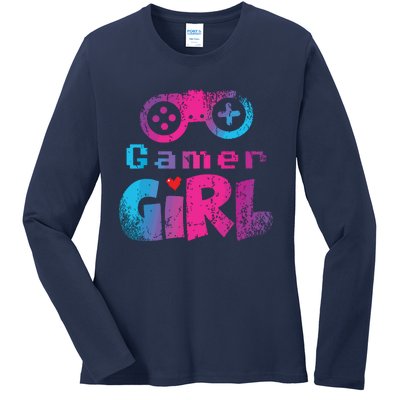 Video Game Nerd E Sport Gaming Girl Gamer Gift Ladies Long Sleeve Shirt