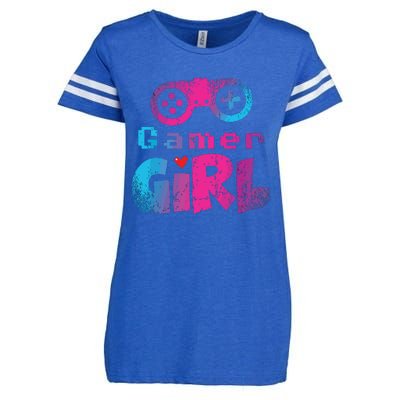 Video Game Nerd E Sport Gaming Girl Gamer Gift Enza Ladies Jersey Football T-Shirt