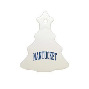 Varsity Grey Nantucket Ceramic Tree Ornament