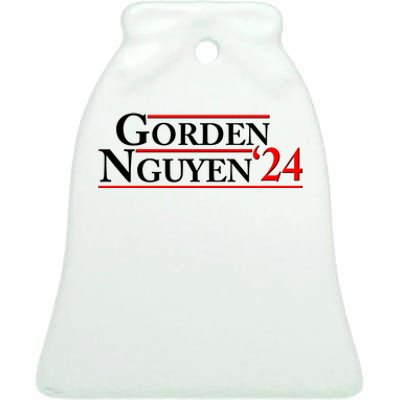 Vote Gorden Nguyen 2024 Election Ceramic Bell Ornament