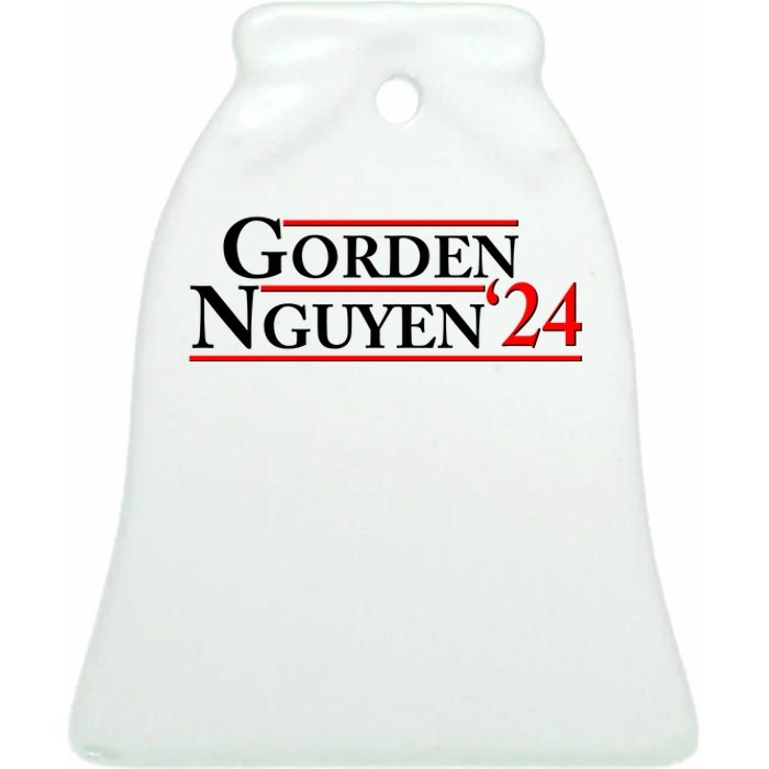 Vote Gorden Nguyen 2024 Election Ceramic Bell Ornament