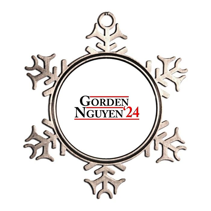 Vote Gorden Nguyen 2024 Election Metallic Star Ornament