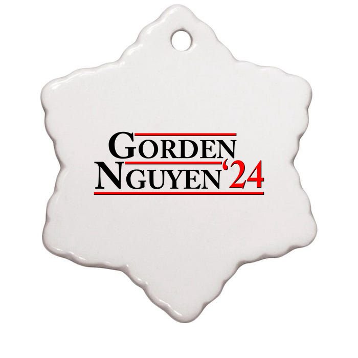 Vote Gorden Nguyen 2024 Election Ceramic Star Ornament