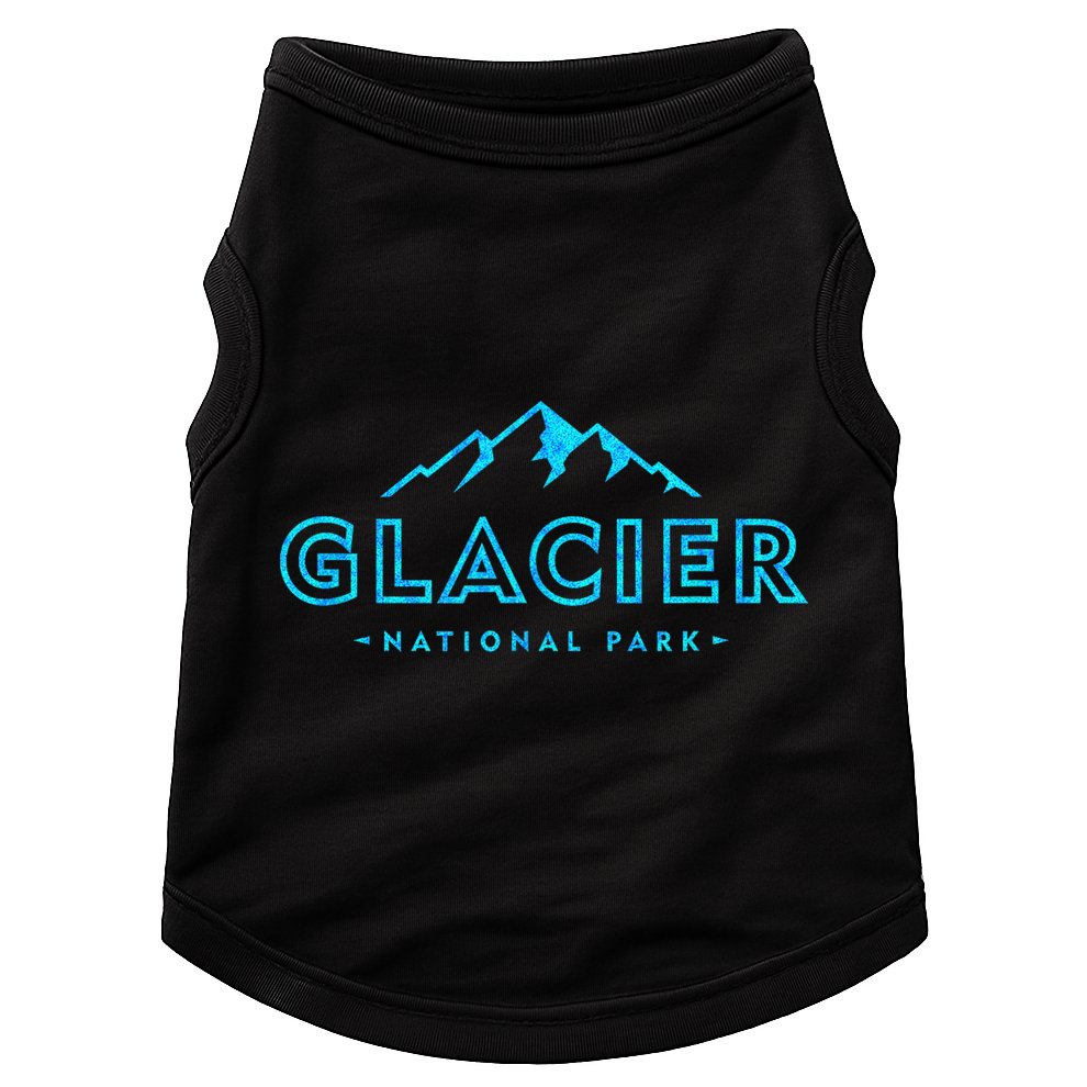 Vintage Glacier National Park Colorful Text Souvenir Doggie Tank