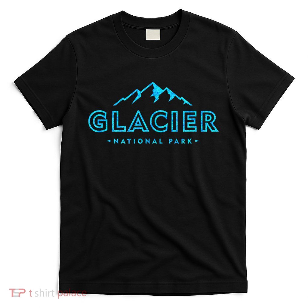 Vintage Glacier National Park Colorful Text Souvenir T-Shirt