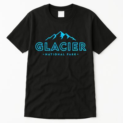 Vintage Glacier National Park Colorful Text Souvenir Tall T-Shirt