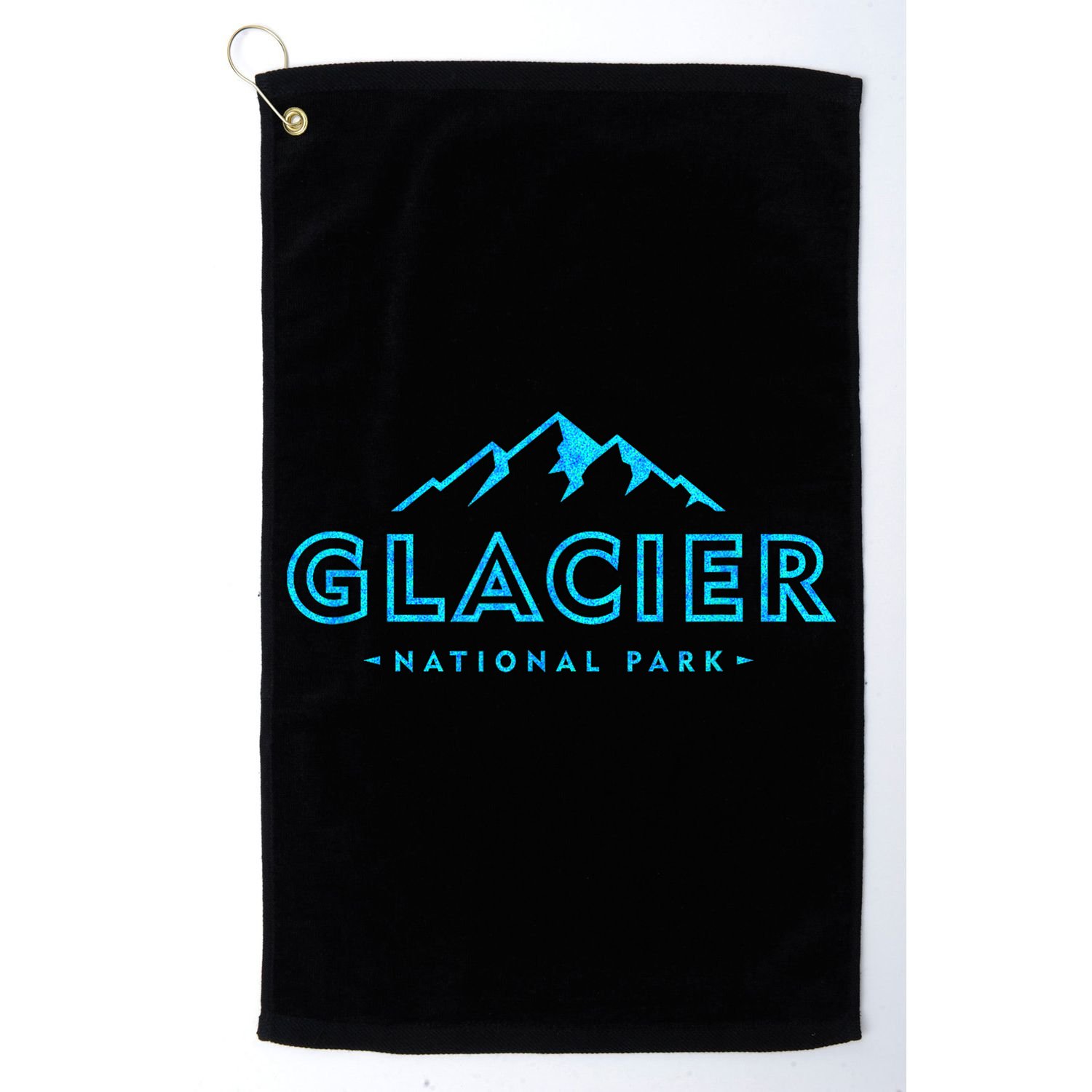 Vintage Glacier National Park Colorful Text Souvenir Golf Towel