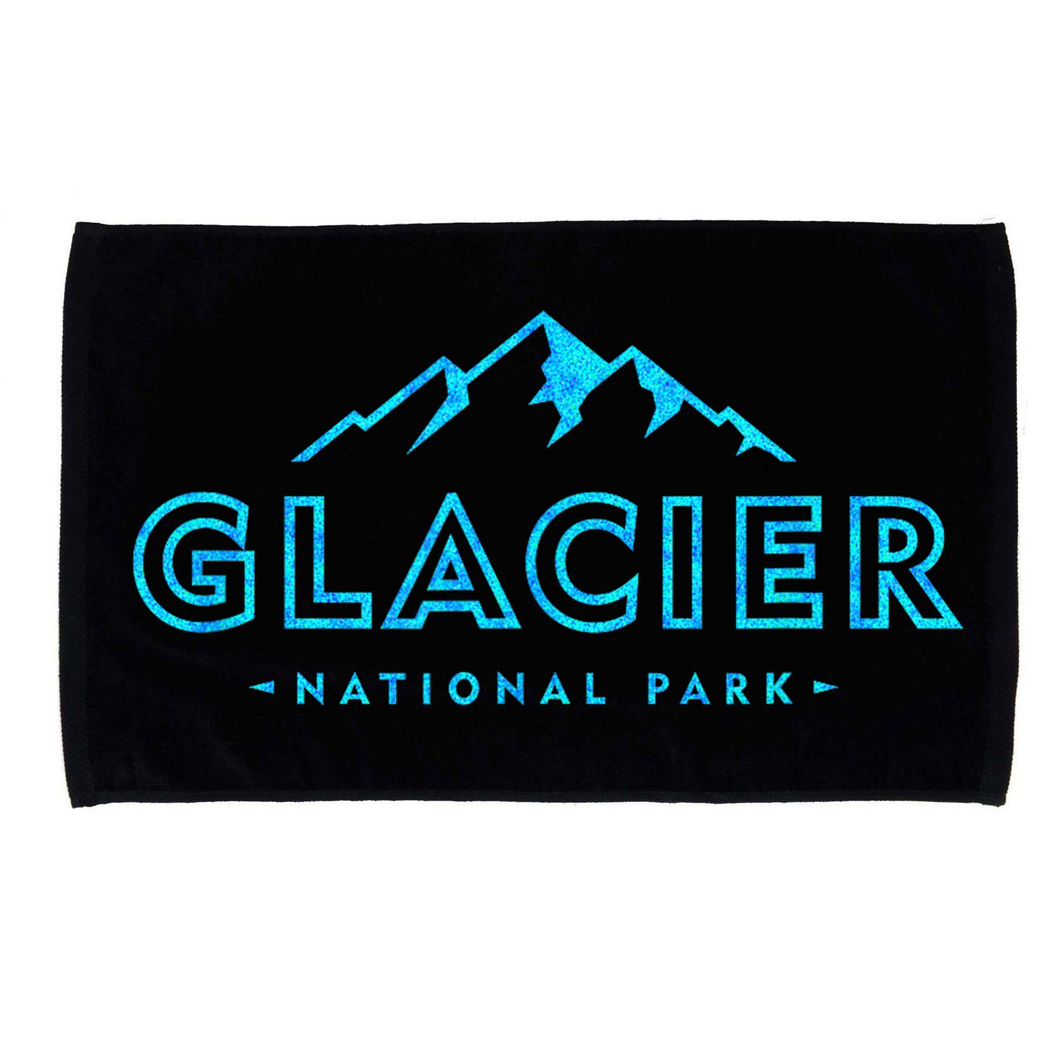 Vintage Glacier National Park Colorful Text Souvenir Microfiber Hand Towel