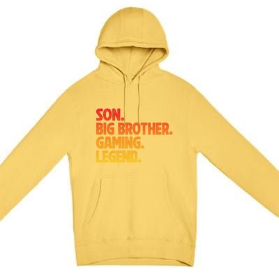 Video Gamer New Brother Gaming Son Big Brother Gaming Legend Premium Pullover Hoodie