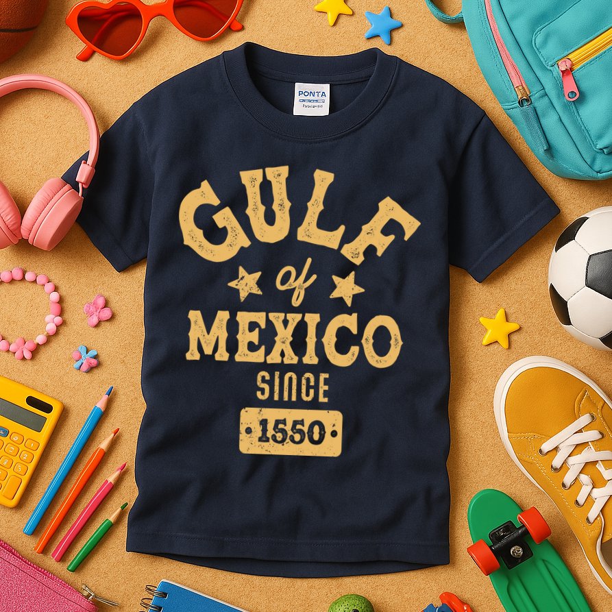 Vintage Gulf Of Mexico Since 1550 Kids T-Shirt