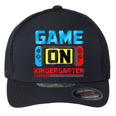 Video Game On Kindergarten Gamer Back To School First Day Flexfit Unipanel Trucker Cap