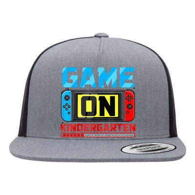 Video Game On Kindergarten Gamer Back To School First Day Flat Bill Trucker Hat