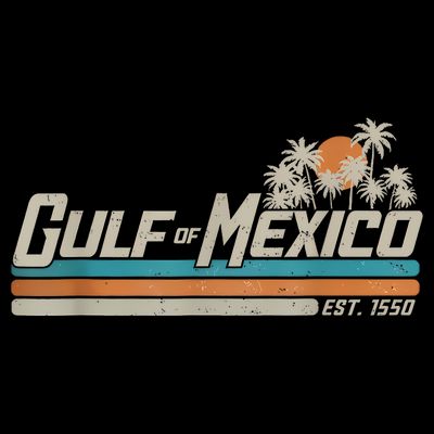 Vintage Gulf Of Mexico Since 1550 Retro Vintage Beach T-Shirt