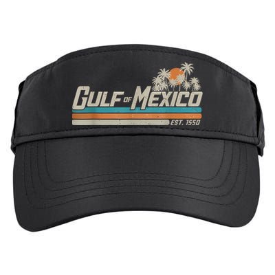 Vintage Gulf Of Mexico Since 1550 Retro Vintage Beach Adult Drive Performance Visor