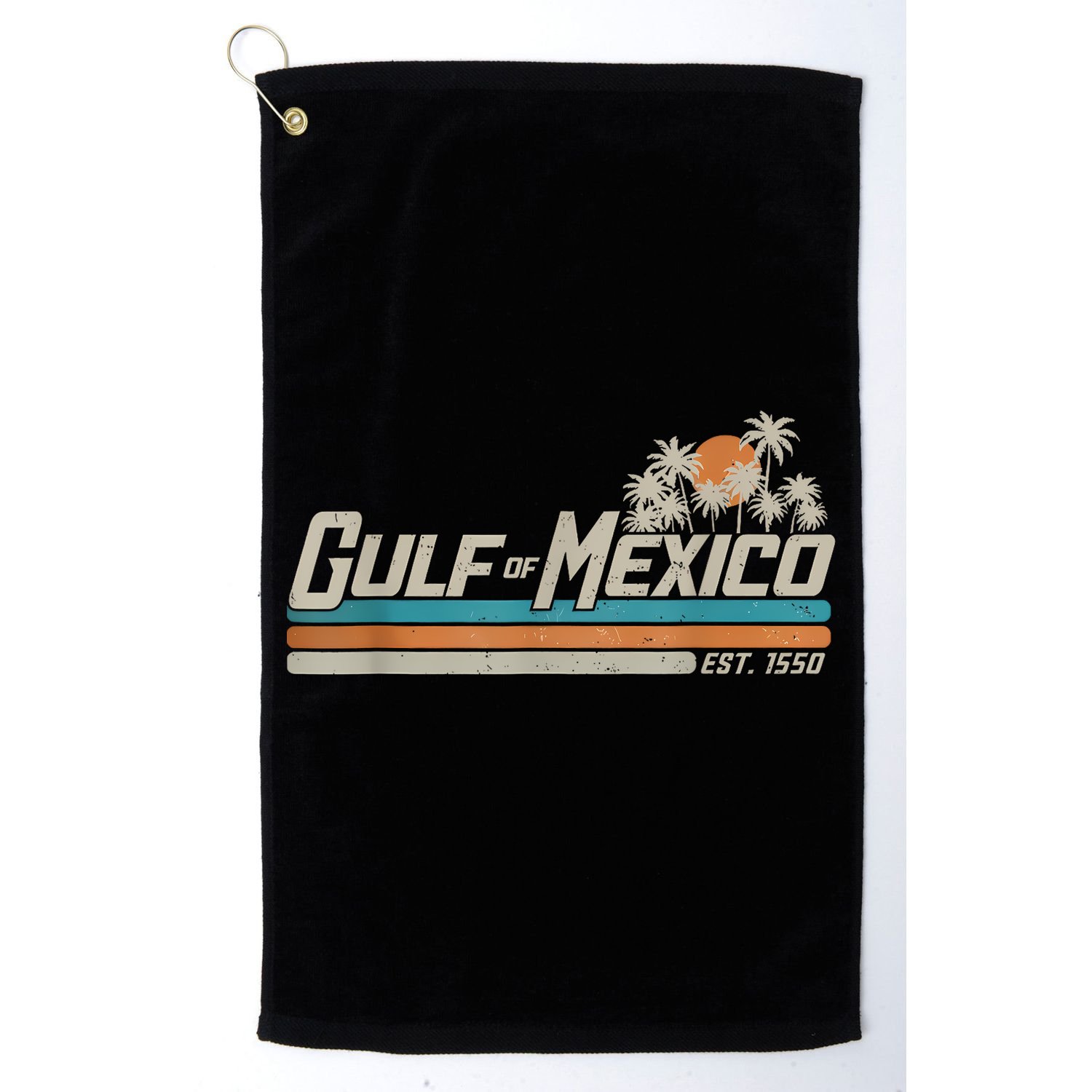 Vintage Gulf Of Mexico Since 1550 Retro Vintage Beach Golf Towel