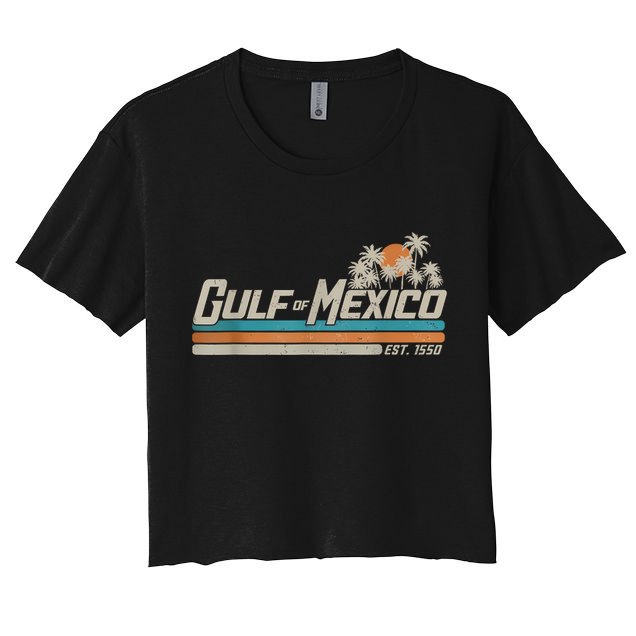 Vintage Gulf Of Mexico Since 1550 Retro Vintage Beach Crop Top