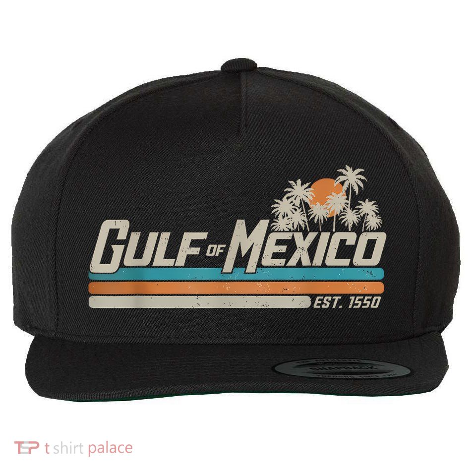 Vintage Gulf Of Mexico Since 1550 Retro Vintage Beach Wool Snapback Cap