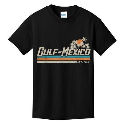 Vintage Gulf Of Mexico Since 1550 Retro Vintage Beach Kids T-Shirt