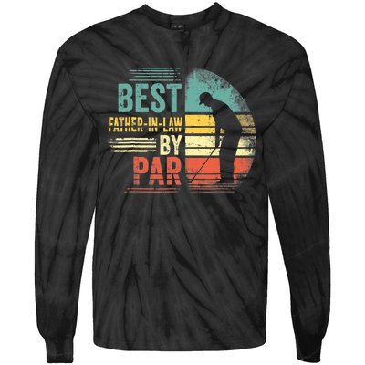 Vintage Golfing Outfit Best FatherInLaw By Par Gifts Tie-Dye Long Sleeve Shirt